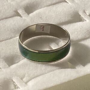 Mood ring thermal color, changing wedding band style ring 9 unisex